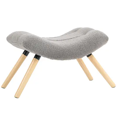 HOMCOM sedežni tabure poliester, pena 67D x 45Š x 38V cm svetlo sivo