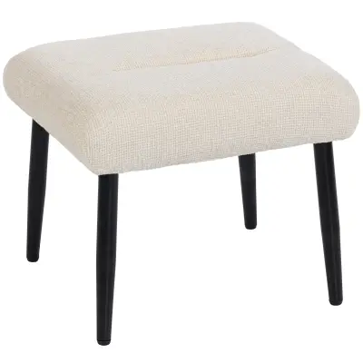 HOMCOM sedežni tabure šenil, jeklo 45D x 41Š x 38V cm krem