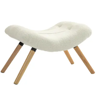 HOMCOM sedežni tabure poliester, pena 67D x 45Š x 38V cm krem