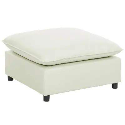 HOMCOM opora za noge poliester, vezana plošča 75D x 75Š x 40V cm krem