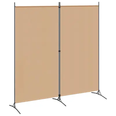 vidaXL 2-delni delilnik prostora Bež 175 x 180 cm Blago