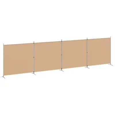 vidaXL 4-panelni pregradnik Bež 698 x 180 cm Blago