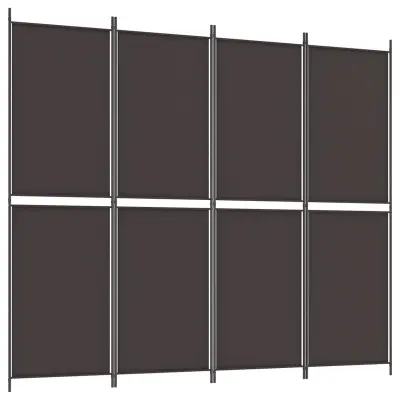 vidaXL Paravan 4-delni rjav 200x220 cm blago