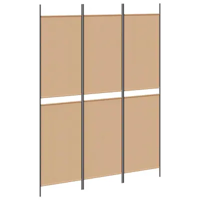vidaXL 3-panelni prostor delilnik Bež 150 x 200 cm Blago
