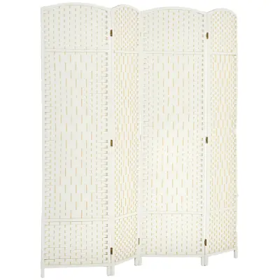 HOMCOM paravan polipropilen, borovina 180D x 1,7Š x 180V cm bel