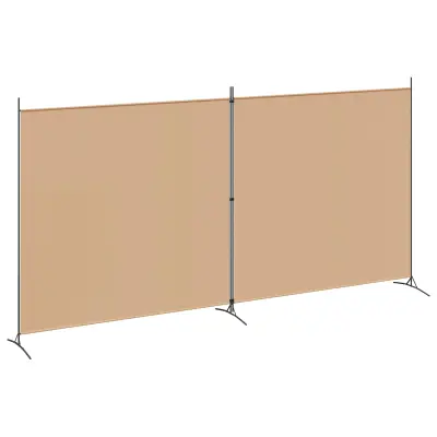 vidaXL 2-delni delilnik prostora Bež 348 x 180 cm Blago