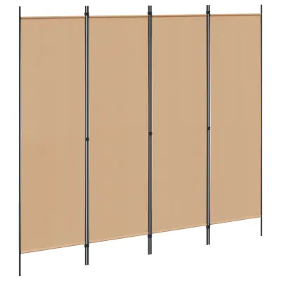 vidaXL 4-panelni pregradnik Bež 200 x 180 cm Blago