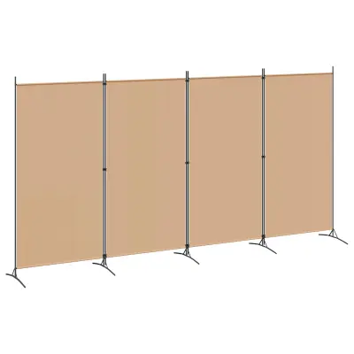 vidaXL 4-panelni pregradnik Bež 346 x 180 cm Blago