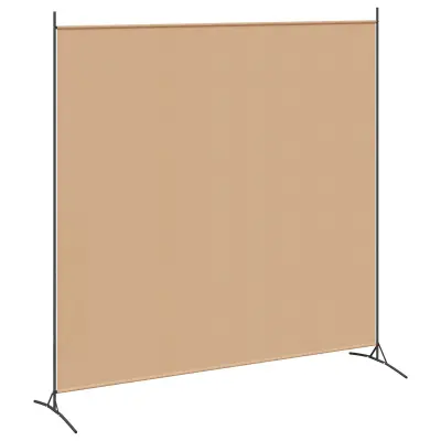 vidaXL Eno-panelna delilnica Bež 175 x 180 cm Blago