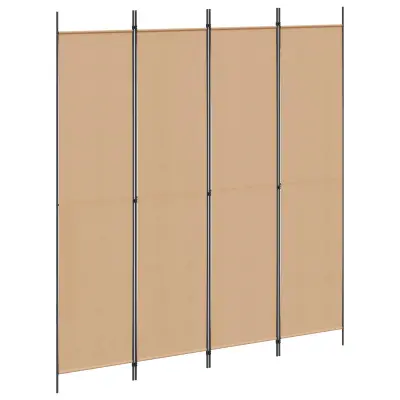 vidaXL 4-panelni pregradnik Bež 200 x 220 cm Blago
