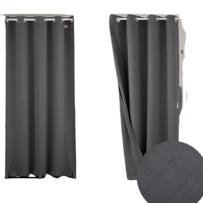 Vodoodporna reliefna zunanja zavesa DarkGrey L