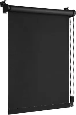 Termo zatemnilni rolo 65 x 210 cm črn, montaža brez vrtanja, zatemnilna zavesa za okno, poliester s premazom, Oeko-Tex 100