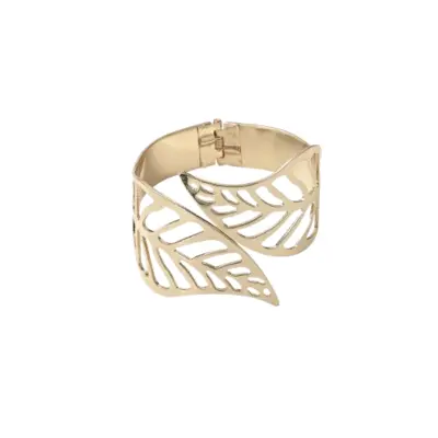 Elegantni držalniki za zavese z motivom listov - zlitina Gold