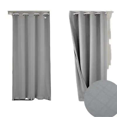 Vodoodporna reliefna zunanja zavesa LightGrey M