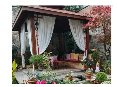Zavese za vrtni paviljon s kavlji (širina 2,5 m x višina 2,7 m)