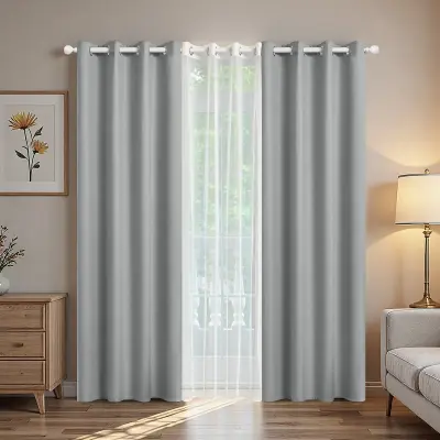 Zatemnitvene zavese (132x210 cm, komplet 3 kosov) - Moderne in elegantne Grey