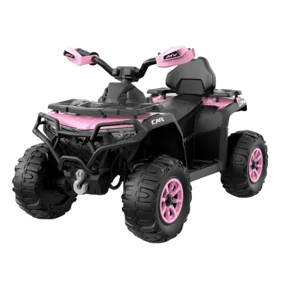 Električni ATV, za otroke, daljinsko upravljanje za starše, LED luči, Roza