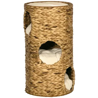PawHut Praskalnik, visok 73 cm, mačji stolp s 3 nivoji, mačji praskalnik z blazino