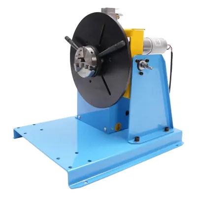 Rotacijski varilni položajnik, 1-12rpm brezstopenjska regulacija hitrosti, 10kg nosilnost, nastavljiv nagib 0-90°, modra, 220V