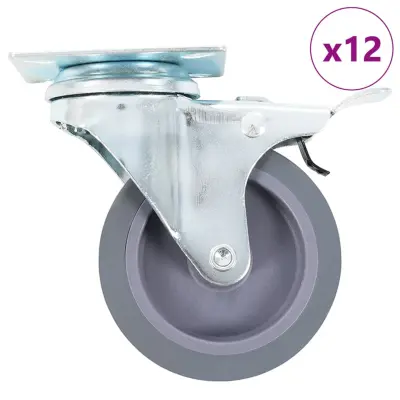 vidaXL Gibljiva kolesa 12 kosov 75 mm