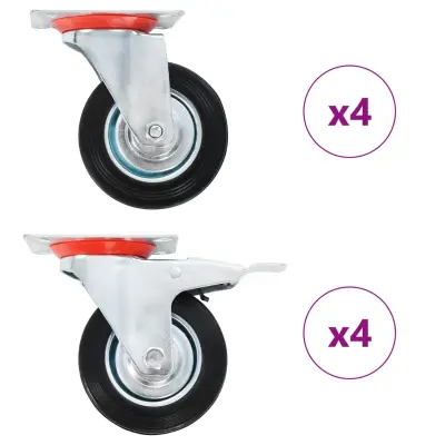vidaXL Gibljiva kolesa 8 kosov 100 mm