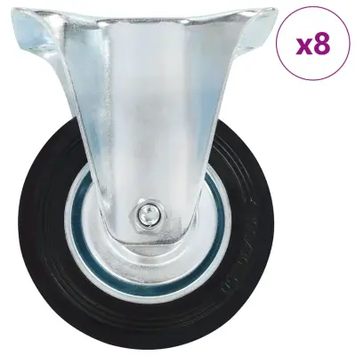 vidaXL Fiksna kolesa 8 kosov 100 mm