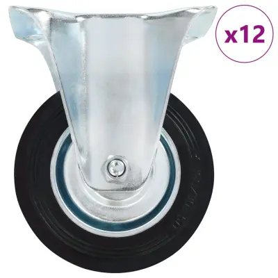 vidaXL Fiksna kolesa 12 kosov 100 mm