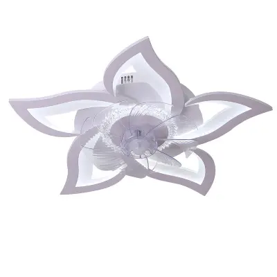 NETTLIFE LED stropni ventilator z močjo 48 W, daljinskim upravljalnikom, zatemnilnim, 3 barvnimi temperaturami, časovnikom, 6 hitrostmi, bel