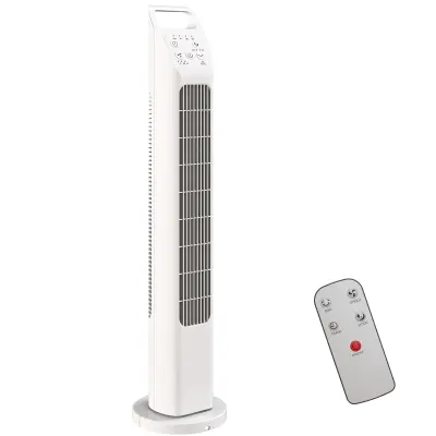 HOMCOM stolpni ventilator ABS Ø18 x 78,5V cm bel