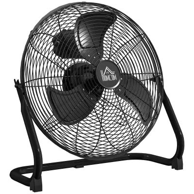 HOMCOM talni ventilator kovina, baker 50,5D x 19Š x 49V cm črn