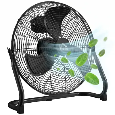 HOMCOM talni ventilator kovina, baker 39D x 18Š x 39V cm črn