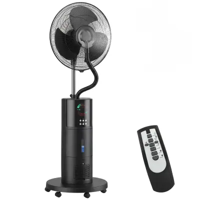 HOMCOM stoječi ventilator z vodno meglico ABS, baker 45D x 42Š x 130V cm črn
