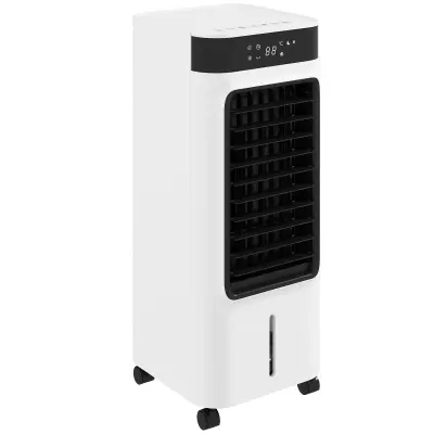 HOMCOM zračni hladilnik plastika, papir 29,2D x 27,5Š x 67,5V cm bel