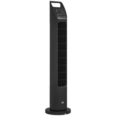 HOMCOM stolpni ventilator ABS Ø18 x 78,5V cm črn