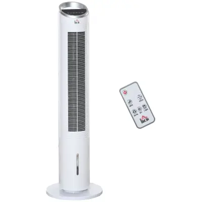 HOMCOM zračni hladilnik ABS 30D x 30Š x 100,8V cm belo+srebrno