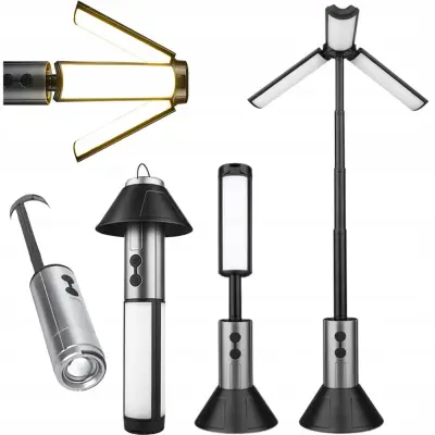 3v1 potovalna teleskopska aku. 3000mAh LED 54 svetilka za kampiranje USB 52cm