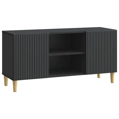 vidaXL TV omarica Črna 102 x 34,5 x 50 cm Inženirski les