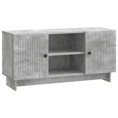 vidaXL TV omarica Betonsko siva 102 x 34,5 x 50 cm Konstruiran les