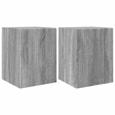 vidaXL TV stenska omara 2 pcs Siva Sonoma 30 x 31 x 40 cm