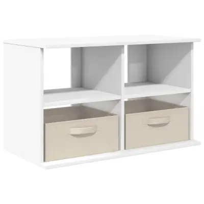 vidaXL Stojalo za TV s predalom Bela 79 x 40 x 48 cm