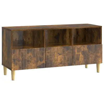 vidaXL TV omarica Dimljen hrast 102 x 34,5 x 50 cm Inženirski les