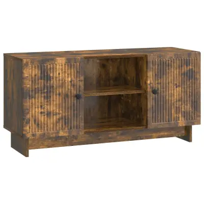 vidaXL TV omarica Dimljeni oreh 102 x 34,5 x 50 cm Konstruiran les