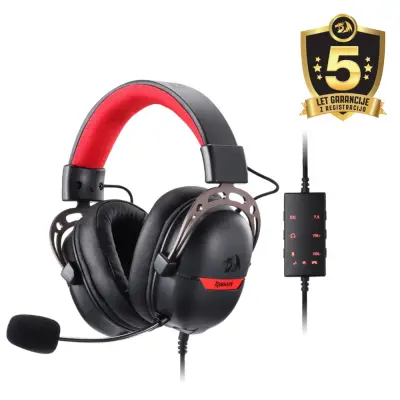 Slušalke REDRAGON AURORA H376P, žične, gaming, črne