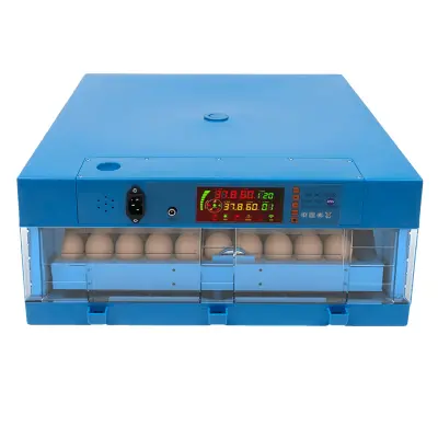 Incubator za jajca, kapaciteta 64 jajc, avtomatska kontrola temperature, modra