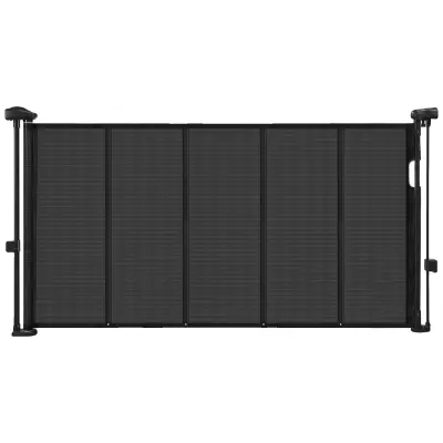 Zložljiva otroška vrata, mrežasti material, nastavljiva namestitev, Črna, 110inch