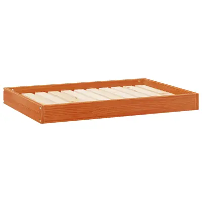 vidaXL Ležišče za psa Voskast rjav 92 x 64 x 9 cm Masivno borovo les