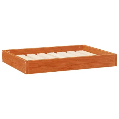vidaXL Ležišče za psa Voskast rjav 72 x 54 x 9 cm Masivno borovo les