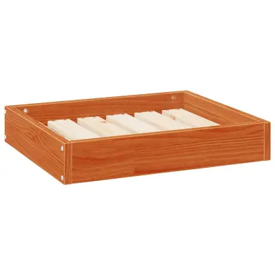 vidaXL Ležišče za psa Voskast rjav 51,5 x 44 x 9 cm Masivno borovo les
