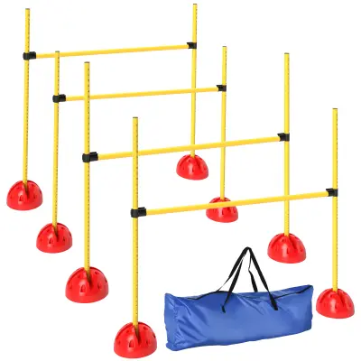 PawHut Agility komplet za pse, 4-delna polnilna agility oprema za trening psov