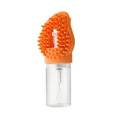 Silikonska krtača za kopanje in masažo za pse in mačke Orange
